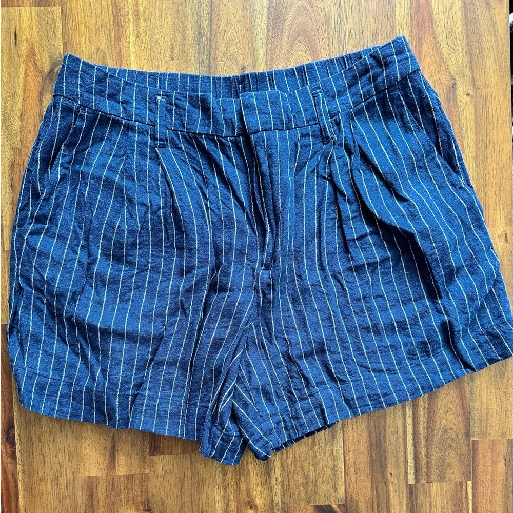 a new day Blue Striped Women's Bermudas